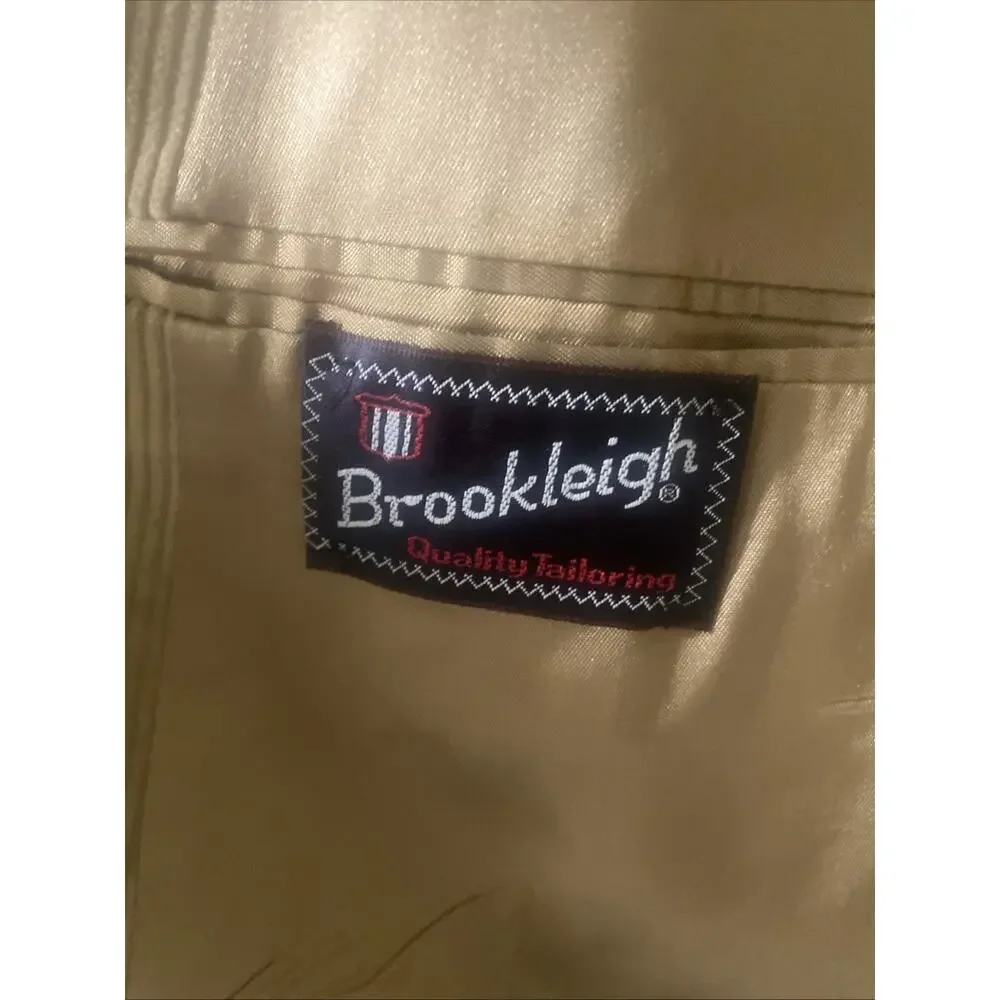 60s 70s Brookleigh Corduroy Camel Brown Men’s Blazer Jacket Sz 46L Elbow Patch